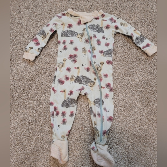 Burt's Bees Baby Ostrid Bird Pajamas Size 3-6 Months - Picture 4 of 5